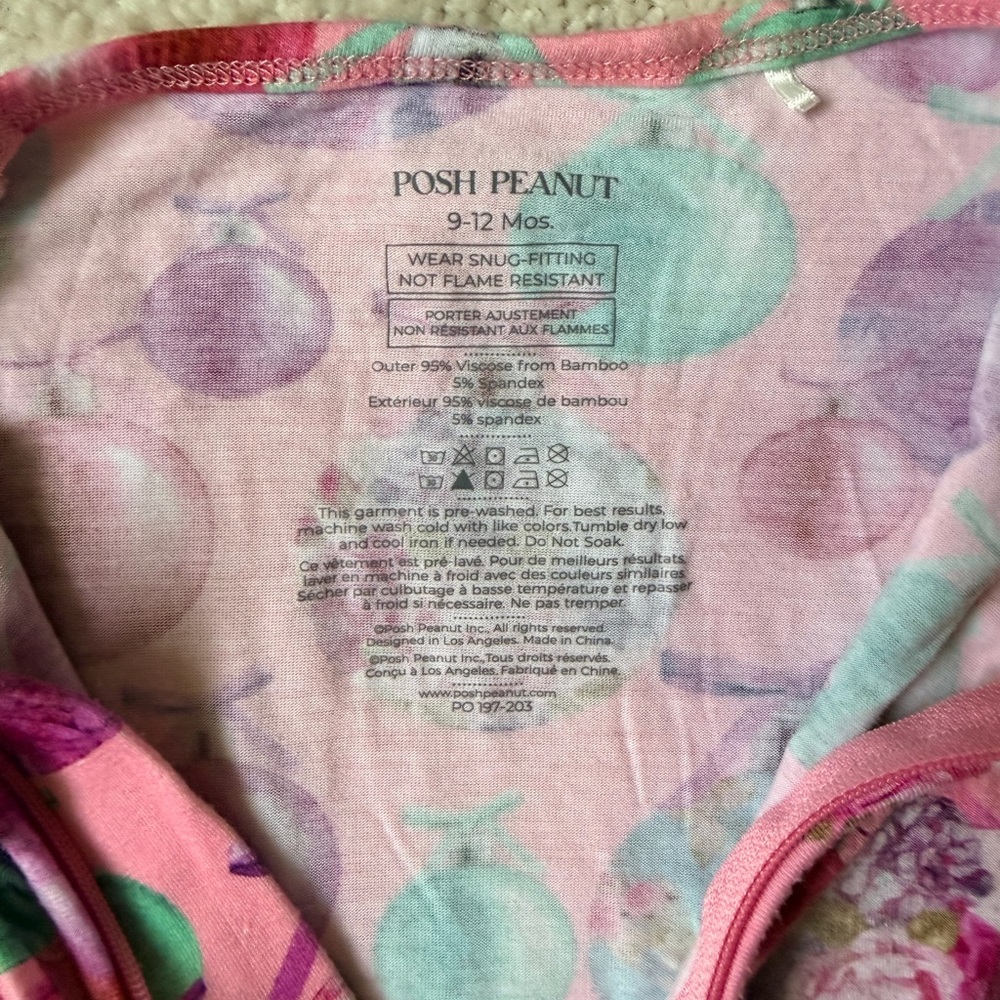Posh Peanut “Posh Ornaments” Footie Ruffled Zippered One Piece - Picture 8 of 13
